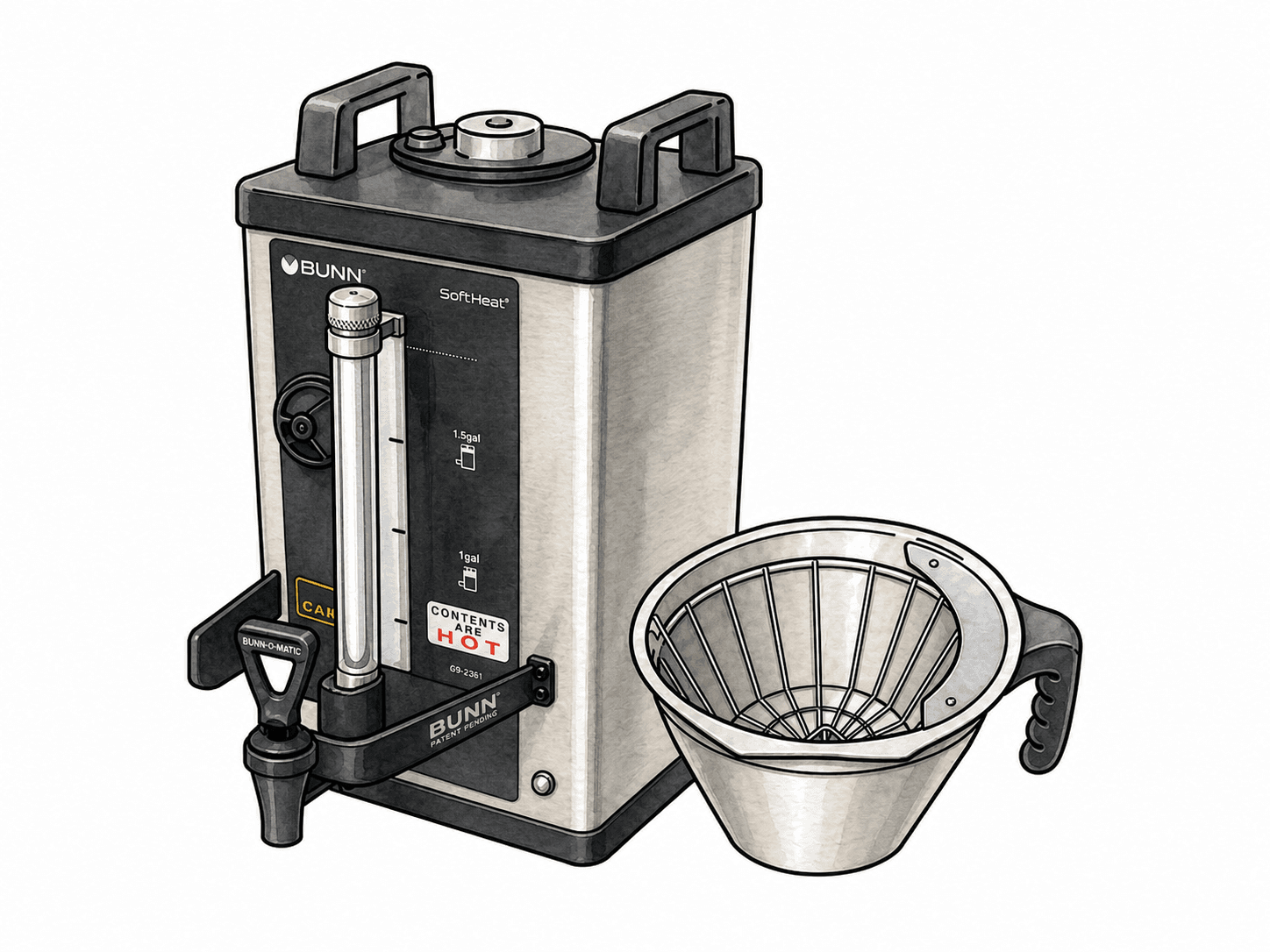 Coffee brewer and brew basket